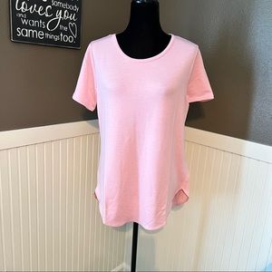NWT! Women’s Skechers Go Walk light pink French terry short sleeve tunic